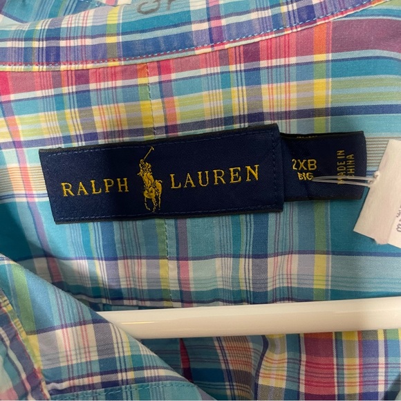 Ralph Lauren Other - Ralph Lauren Colorful Plaid Shirt 2XB Yellow Pony Preppy